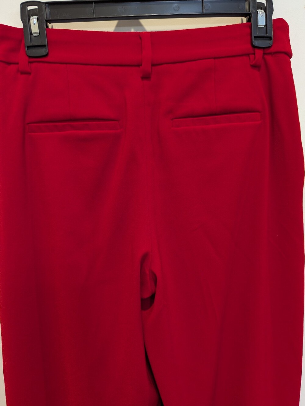 Express Editor Relaxed Trouser Mid Rise Slim Flare Red Pants Size 2 - Picture 4 of 11